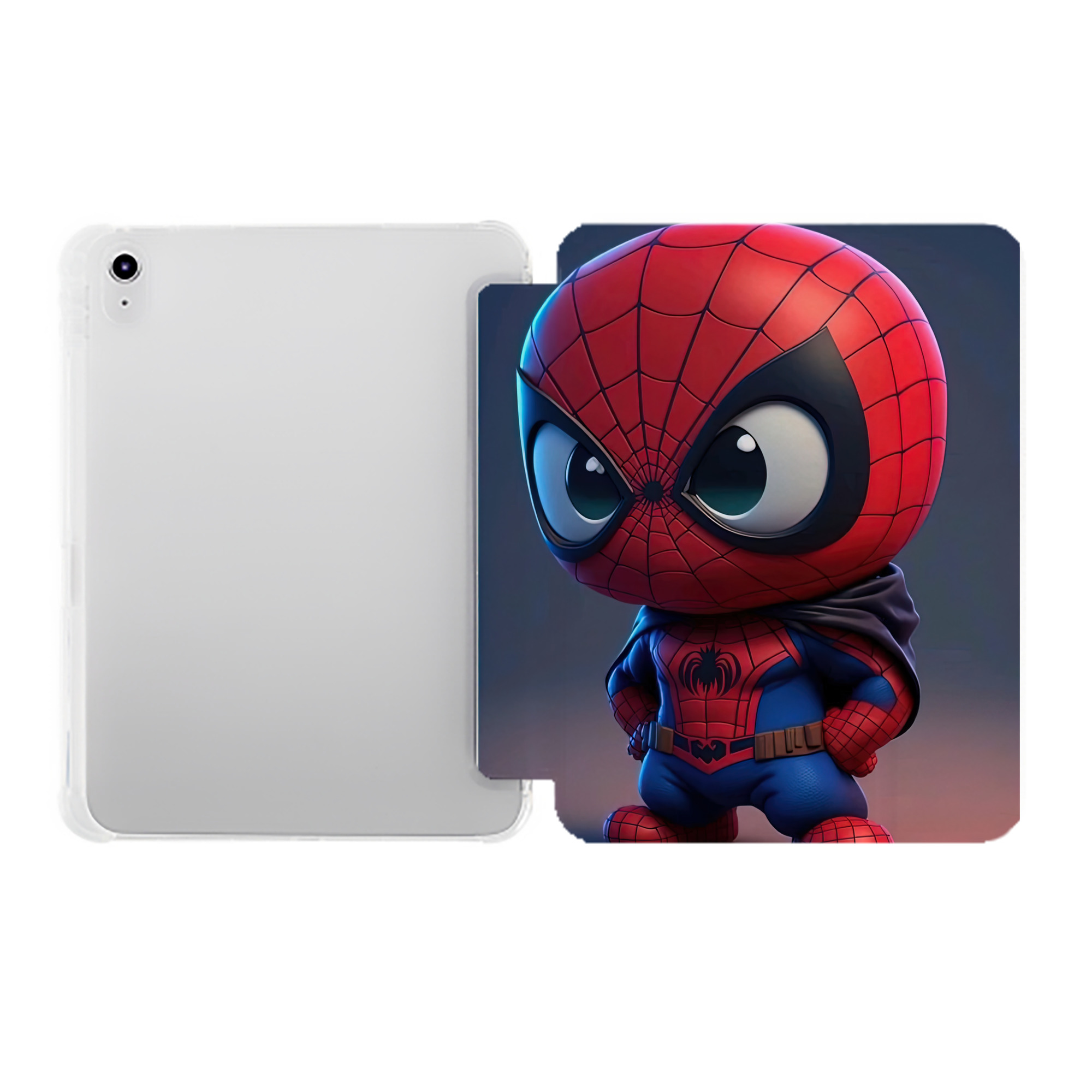 （画像用） Spider Man スパイダーマン IPad ケース ペン収納付き 三つ折りスタンド PUレザー×シリコン 対応機種9.5/10.5/10.9インチ
